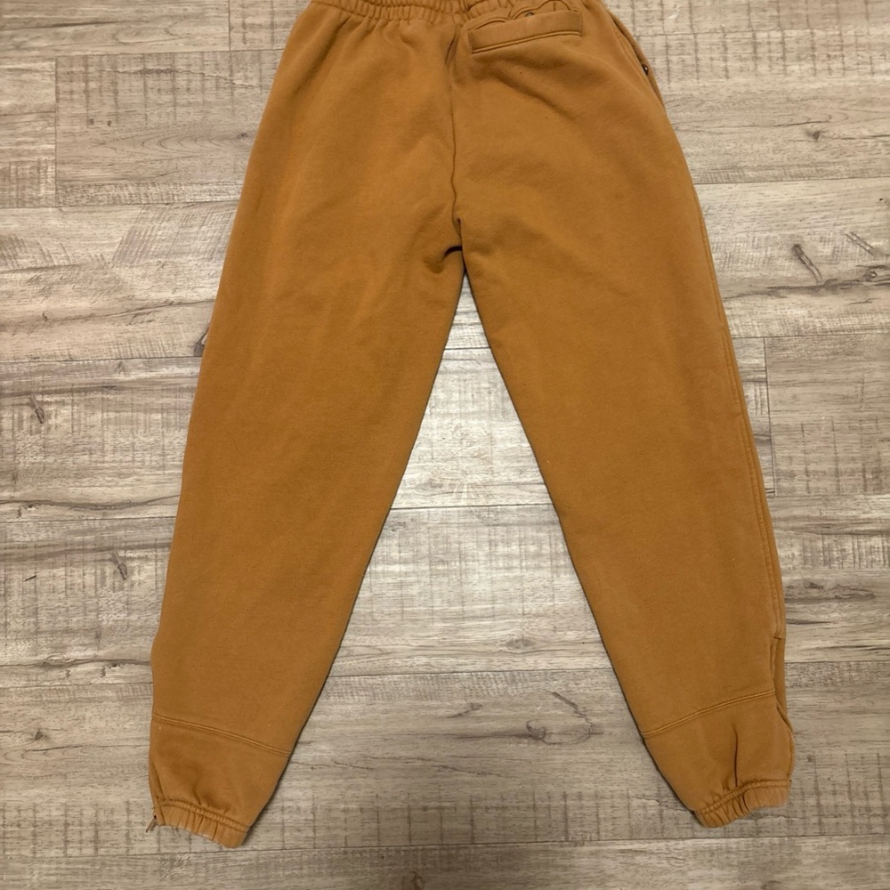 Champion X Timberland Joggers Size Small Brown  Big Logos Spellout MENS - Picture 8 of 13